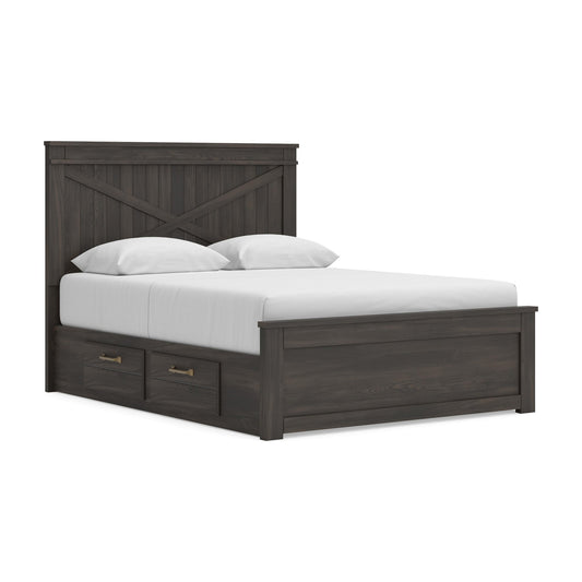Ashley Express - Vonitta Bay Queen Panel Bed with 2 Sided Storage