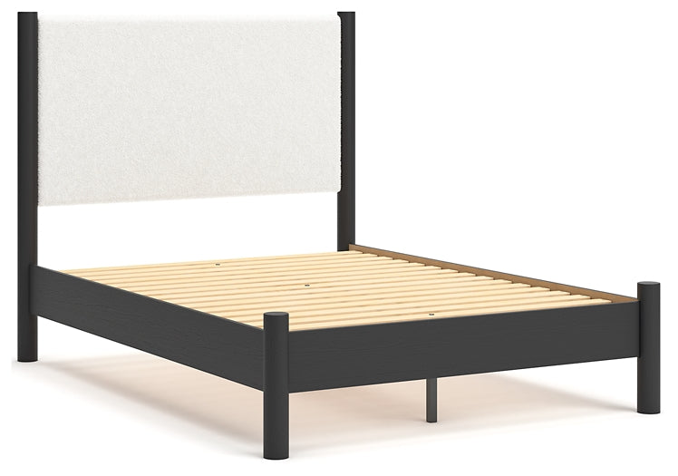 Cadmori Full Upholstered Panel Bed with Dresser