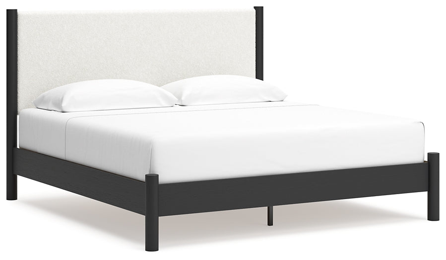 Ashley Express - Cadmori King Upholstered Panel Bed with 2 Nightstands