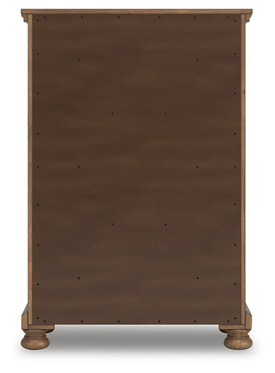 Feddinger California King Storage Sleigh Bed with Mirrored Dresser, Chest and Nightstand