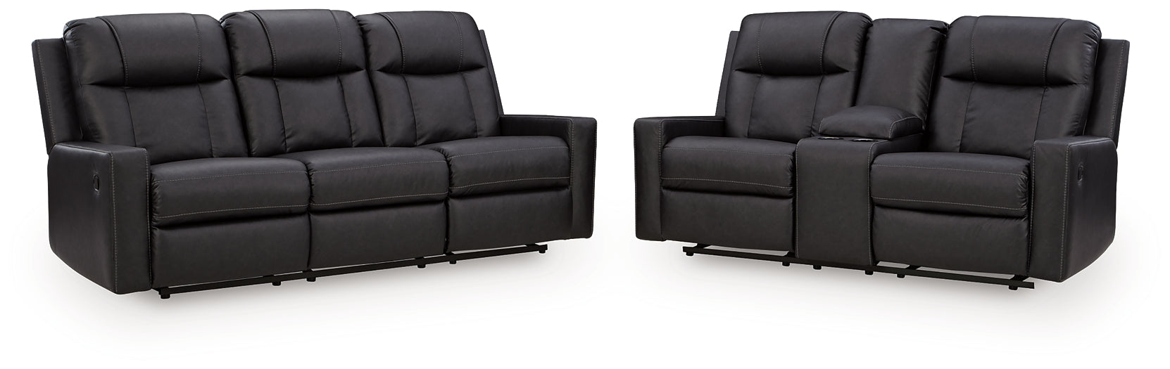 Mackmenville Reclining Sofa and Reclining Loveseat with Console