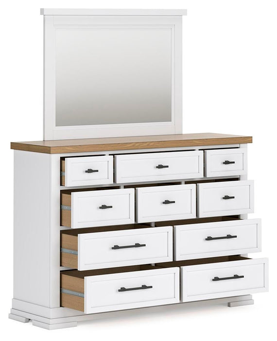 Ashbryn Queen Panel Storage Bed, Dresser, Mirror, Chest and Nightstand