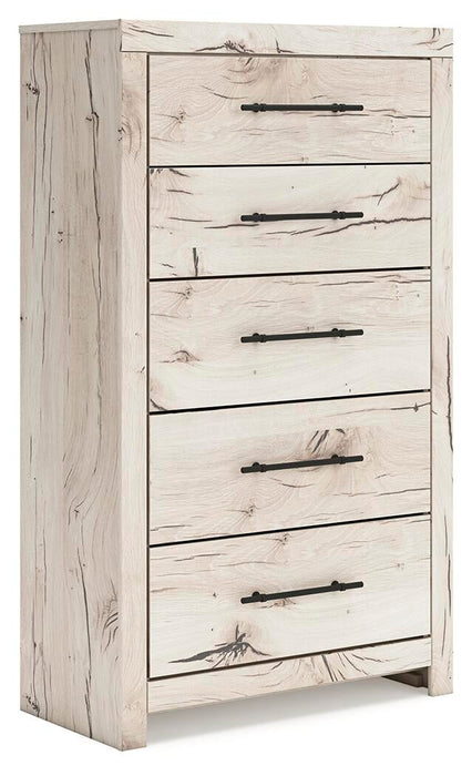 Lawroy King Panel Bed, Dresser, Mirror, Chest and Nightstand