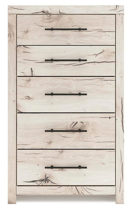 Lawroy Full Panel Storage Bed, Dresser, Mirror, Chest and Nightstand
