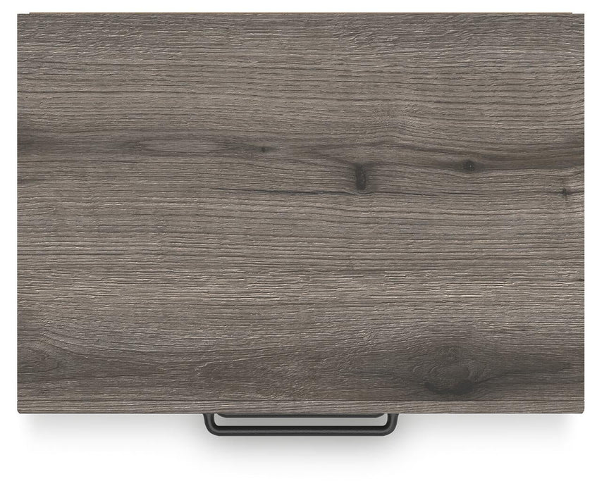 Graystorm Full Panel Bed with Storage, Dresser, Mirror and Nightstand