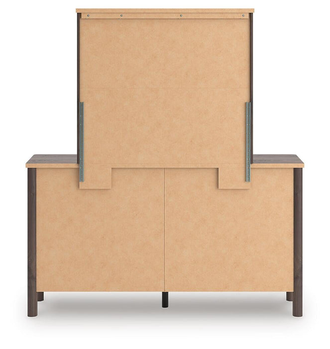 Pamytta Full Upholstered Panel Platform Bed, Dresser, Mirror, Chest and Nightstand