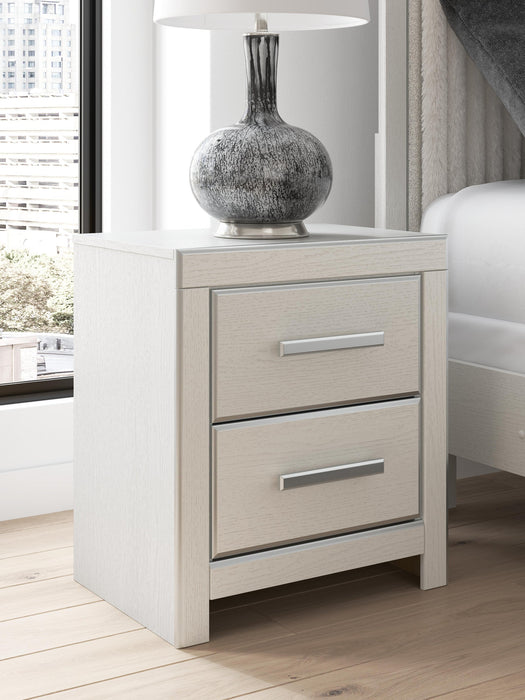 Zuraleus King Upholstered Panel Platform Storage Bed, Dresser, Mirror and Nightstand