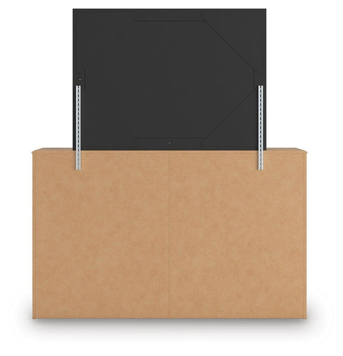 Aleaport Twin Panel Bed with Mirrored Dresser and Nightstand