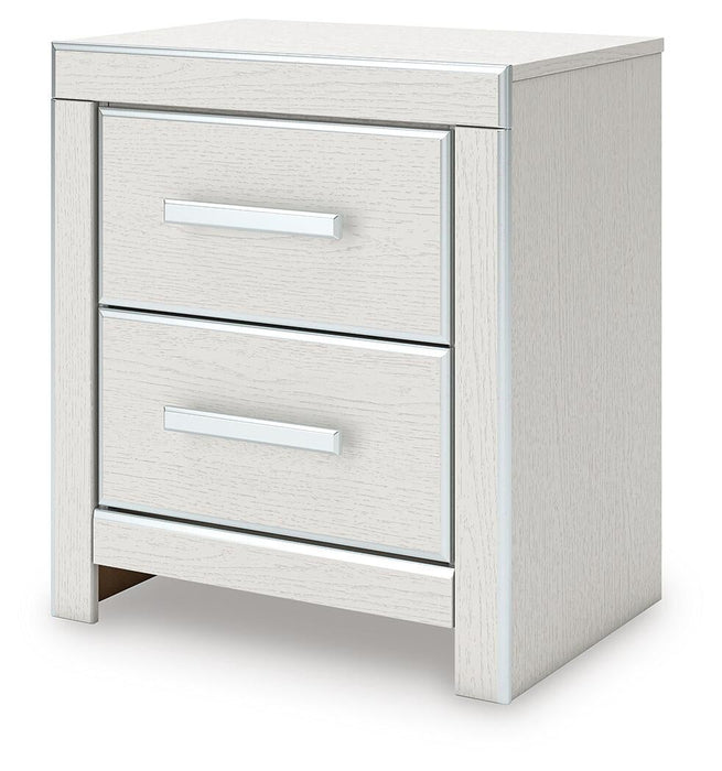 Zuraleus King Upholstered Panel Platform Bed, Dresser, Mirror and Nightstand