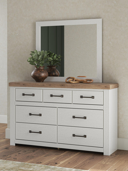 Savonport Queen Panel Bed with Storage. Dresser, Mirror and Nightstand
