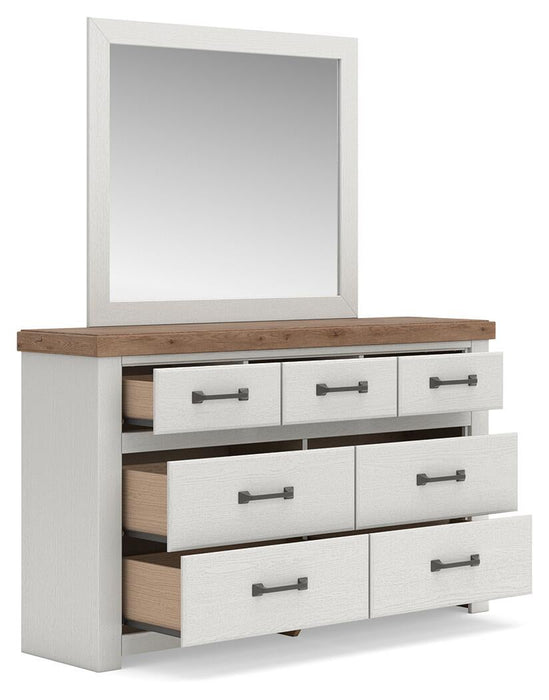 Savonport Queen Panel Bed. Dresser, Mirror and Nightstand