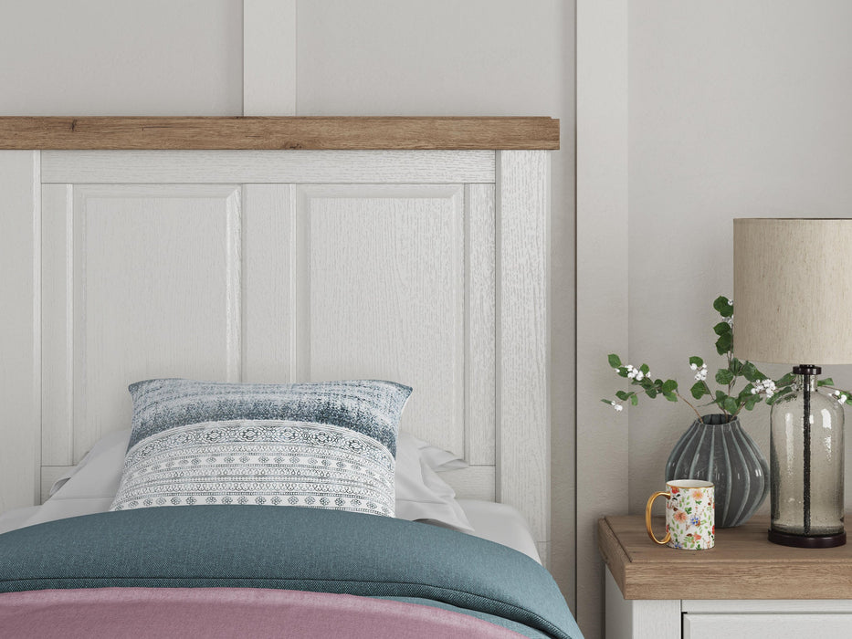 Savonport Twin Panel Storage Bed. Dresser, Mirror and Nightstand