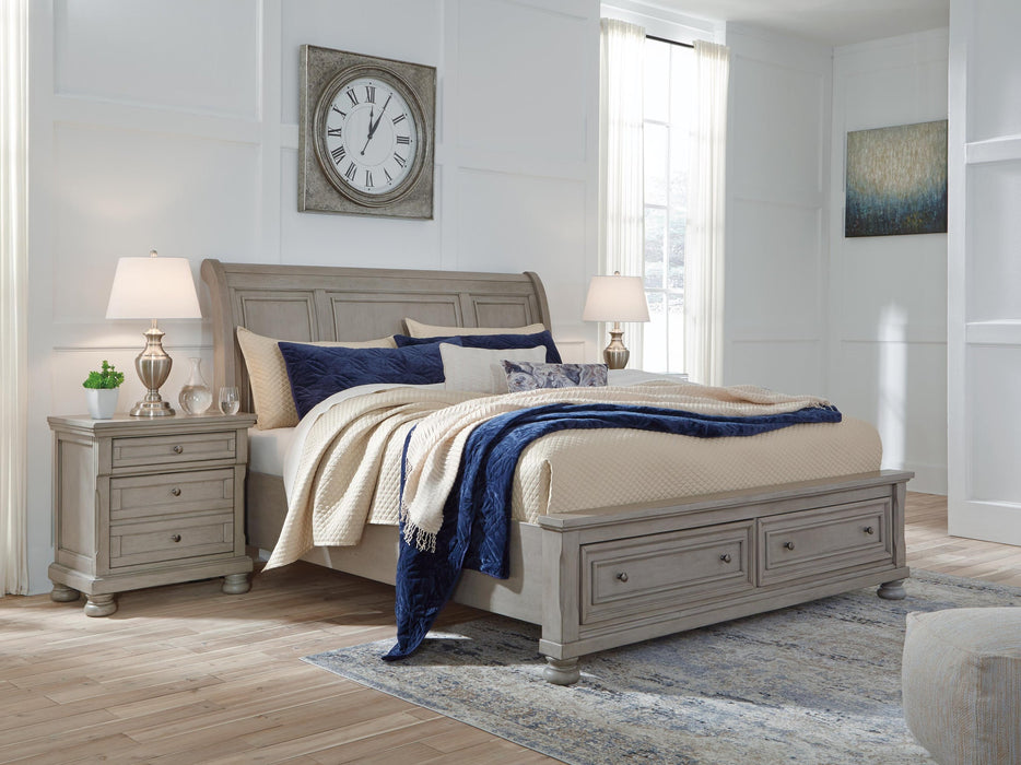 Ashley Express - Lettner Queen Sleigh Bed with 2 Storage Drawers