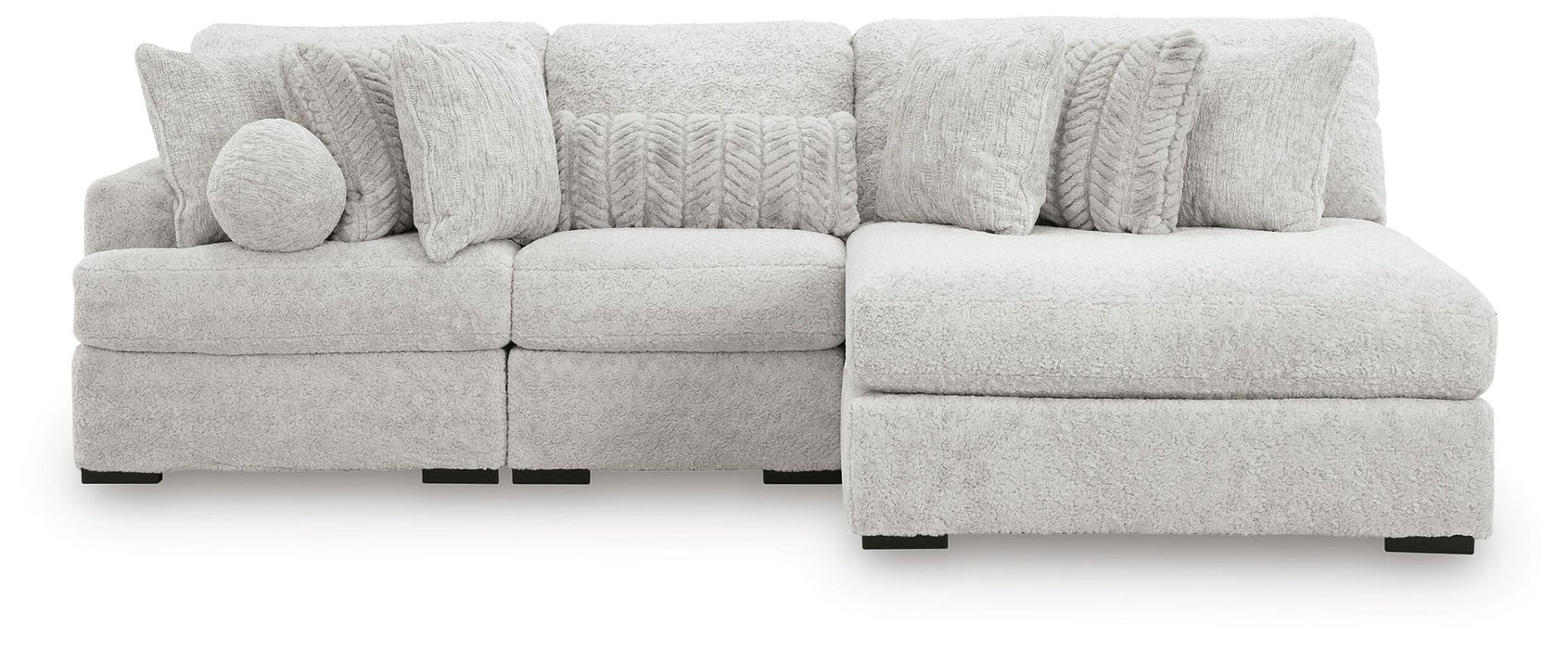 Cuddle Plush 3-Piece Sectional with Chaise