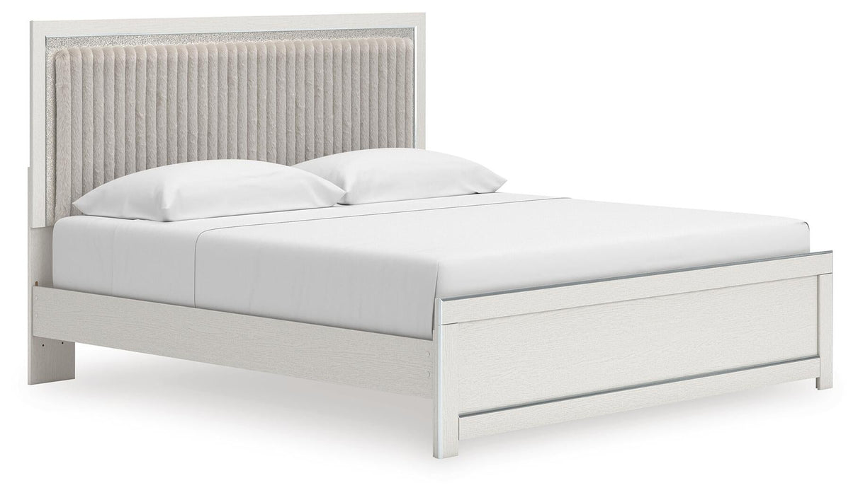 Zuraleus King Upholstered Panel Platform Bed