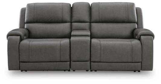 5Z - Pittson 3-Piece Power Reclining Sectional Loveseat with Console
