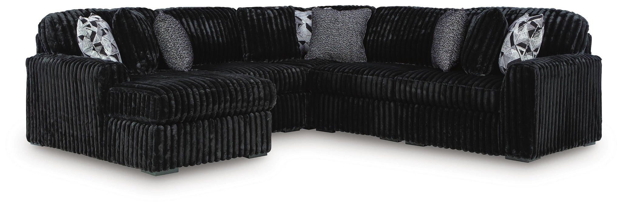 Midnight-Madness 5-Piece Sectional with Chaise