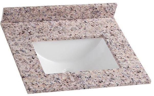 Home Decorators 25 In. Stone Effects Vanity Top In Capri With White Basin