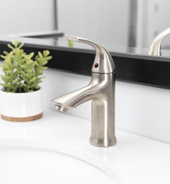 H2O Claire One Handle Bathroom Faucet Brushed Nickel
