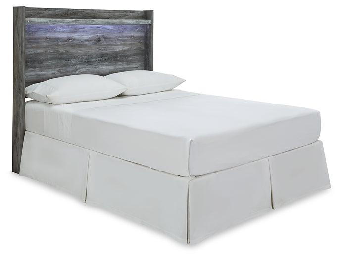 Baystorm Full Panel Headboard with Mirrored Dresser and Nightstand