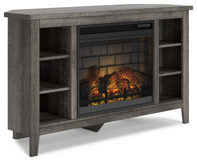 Ashley Express - Arlenbry Corner TV Stand with Electric Fireplace